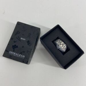 Shiraleah Thorton Black Tire Mark Ring Mens Size 9 New